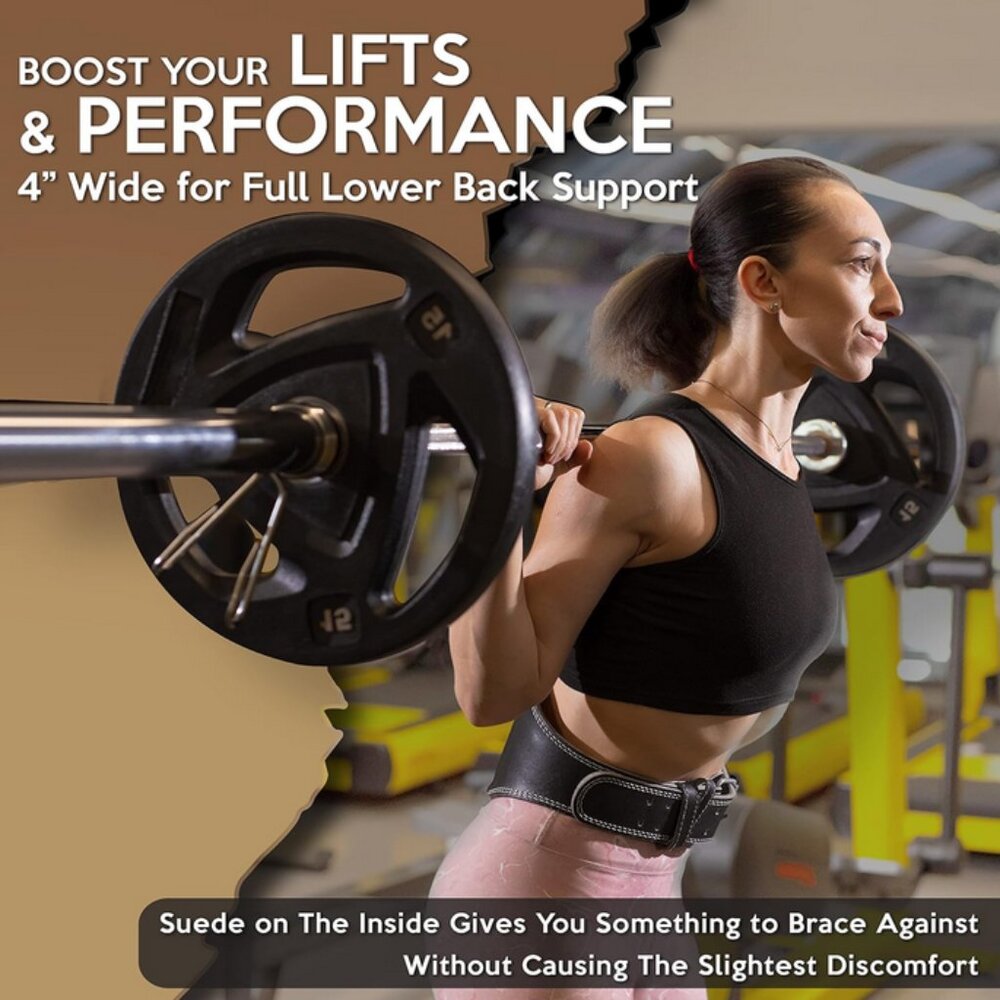 Rolfs Leather Gym Belt Fitness Weight Lifting Belt for Men & Women size Medium - Picture 5 of 7